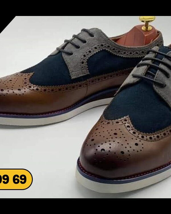 Derby Hybride Brogue Bicolore