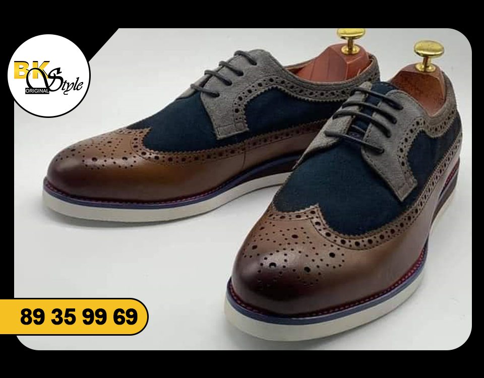 Derby Hybride Brogue Bicolore — BK Style