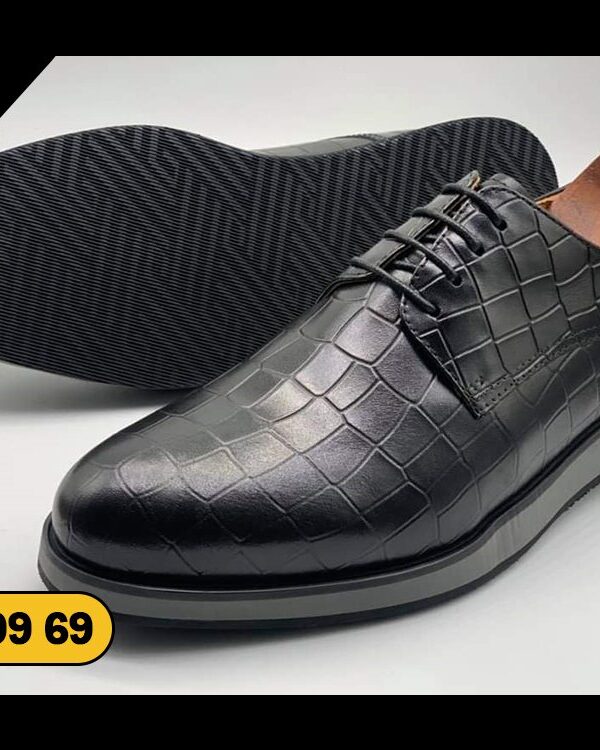Derby Hybride Noir Croco