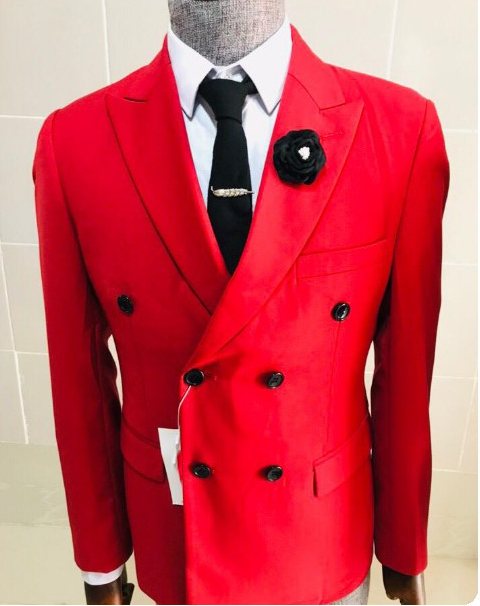 Blazer Croisé Rouge
