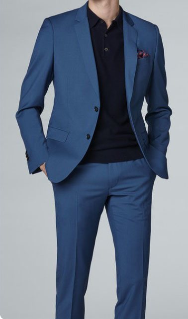 Costume Bleu Ciel 2 Pièces