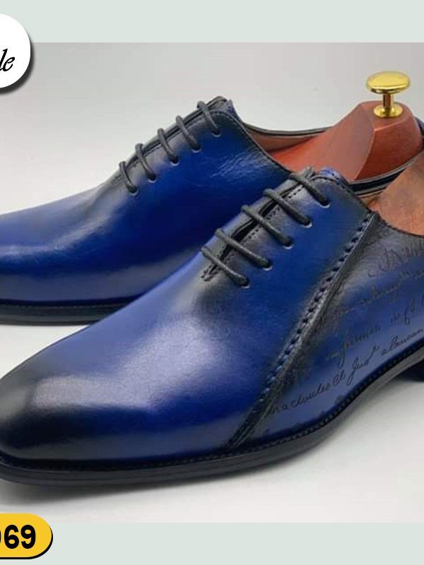 Derby Bleu Royal Patiné