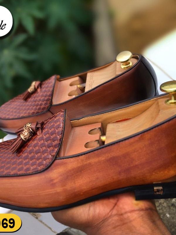 Mocassin Cognac Tressé