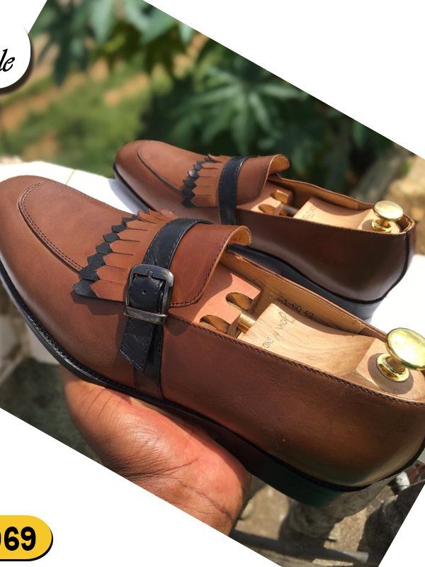 Mocassin Marron à Boucle