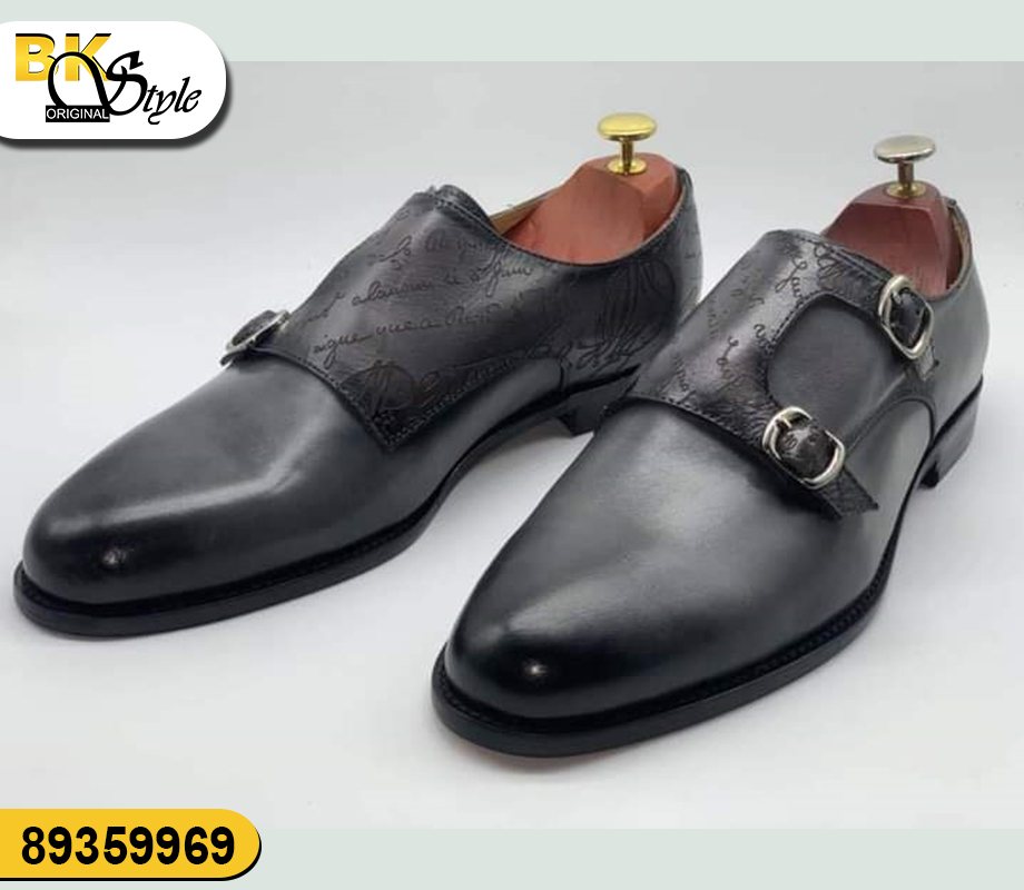 Mocassin Noir Boucle Double — BK Style